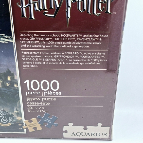 Harry Potter Hogwarts Castle 1000 Piece Jigsaw Puzzle Aquarius 20x27" NEW SEALED - Picture 6 of 6